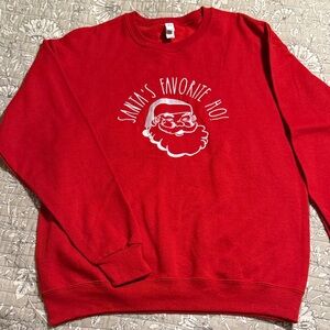 Jerzees Festive Red Santa Sweatshirt